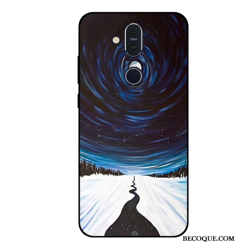 Nokia 8.1 Coque Personnalisé Incassable Tout Compris Dessin Animé Gris Silicone