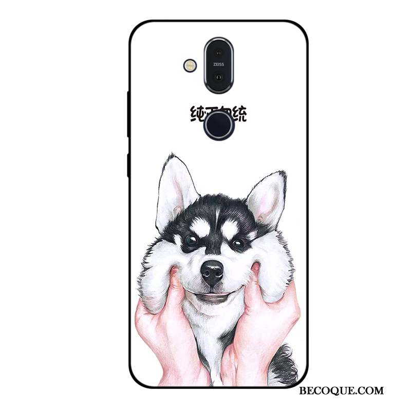 Nokia 8.1 Coque Personnalisé Incassable Tout Compris Dessin Animé Gris Silicone