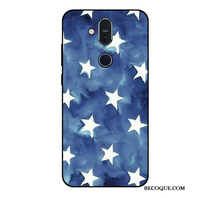 Nokia 8.1 Coque Personnalisé Incassable Tout Compris Dessin Animé Gris Silicone