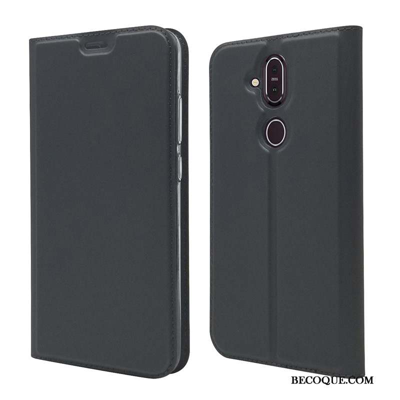 Nokia 8.1 Housse Carte Protection Étui En Cuir Coque Incassable