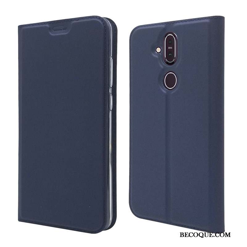 Nokia 8.1 Housse Carte Protection Étui En Cuir Coque Incassable