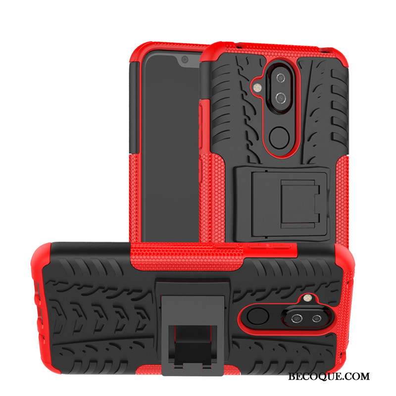 Nokia 8.1 Protection Coque De Téléphone Silicone Support Incassable Étui