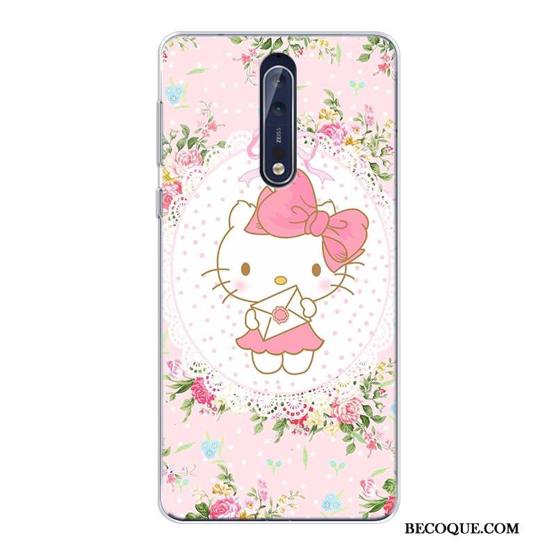 Nokia 8 Coque Incassable Violet Dessin Animé Silicone Fluide Doux Nouveau