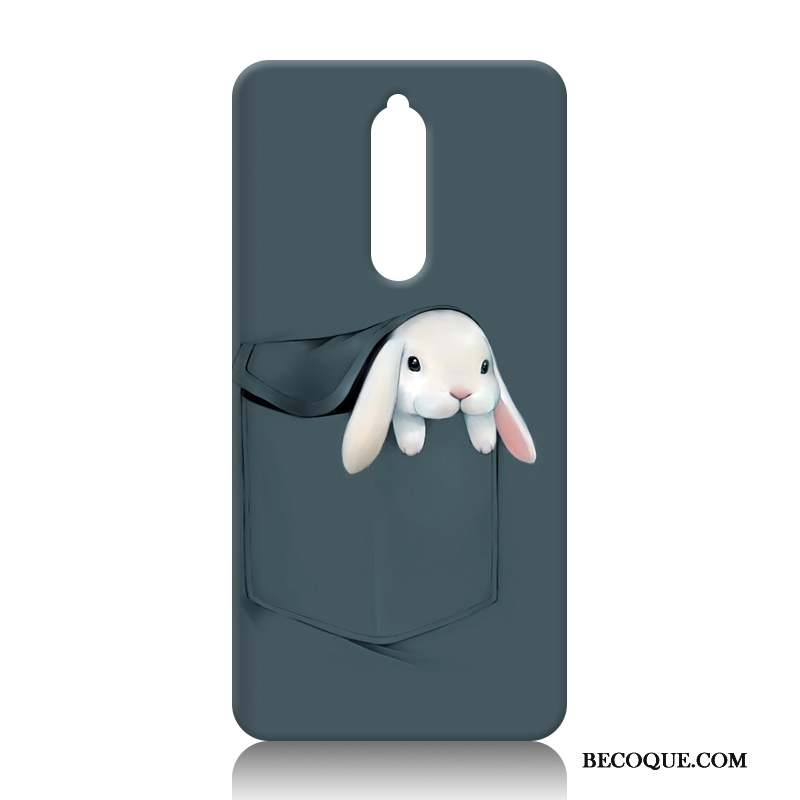 Nokia 8 Coque Noir Peinture Étui Difficile Protection Dessin Animé