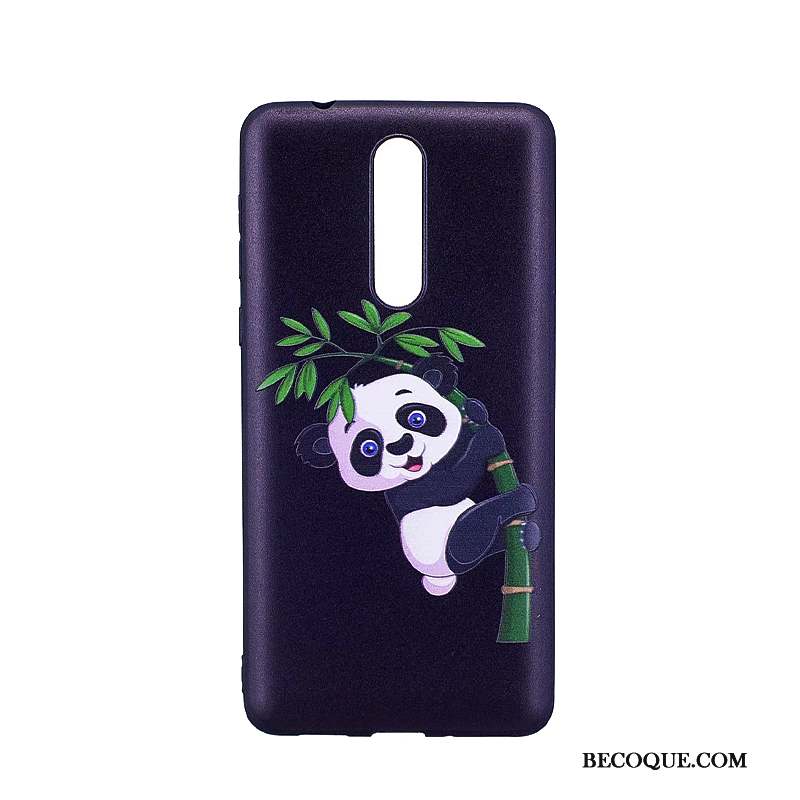 Nokia 8 Coque Tendance Violet Gaufrage Fluide Doux Étui Protection