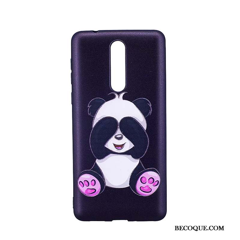 Nokia 8 Coque Tendance Violet Gaufrage Fluide Doux Étui Protection