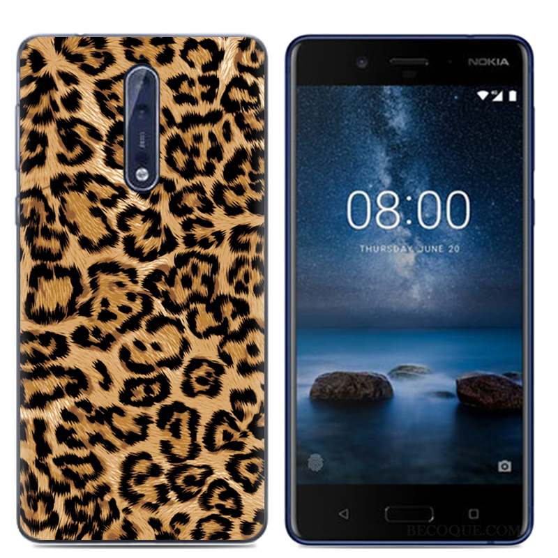 Nokia 8 Dessin Animé Blanc Étui Coque De Téléphone Protection