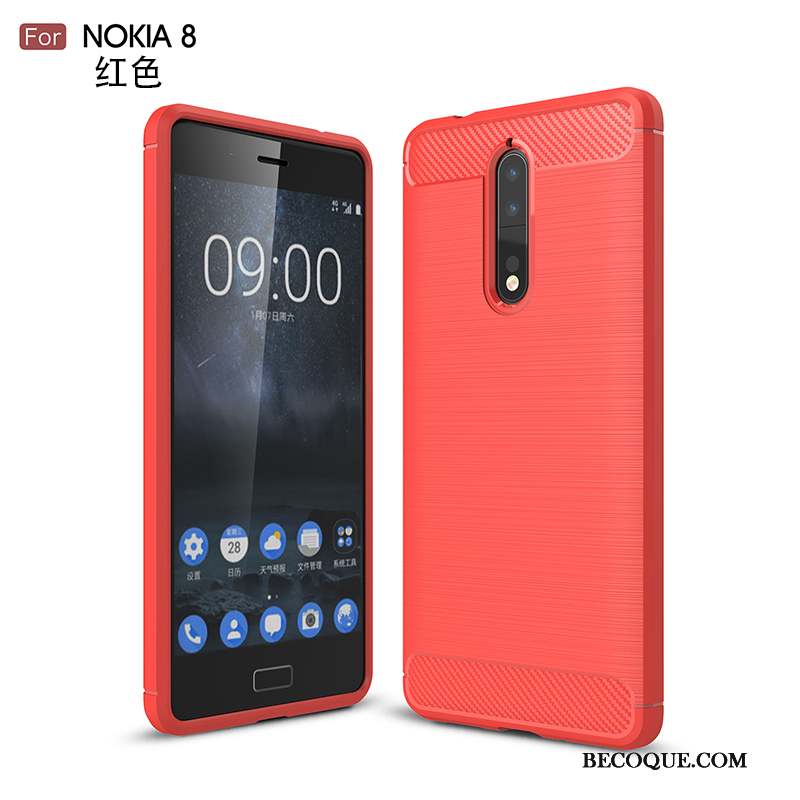 Nokia 8 Fluide Doux Noir Silicone Coque De Téléphone Étui Incassable