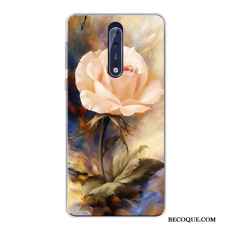 Nokia 8 Haute Coque Peinture À L'huile Ciel Étoilé Original Fluide Doux