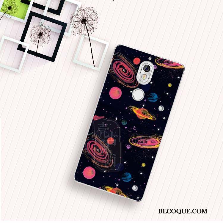 Nokia 8 Légères Coque De Téléphone Dessin Animé Violet Ciel Étoilé Protection