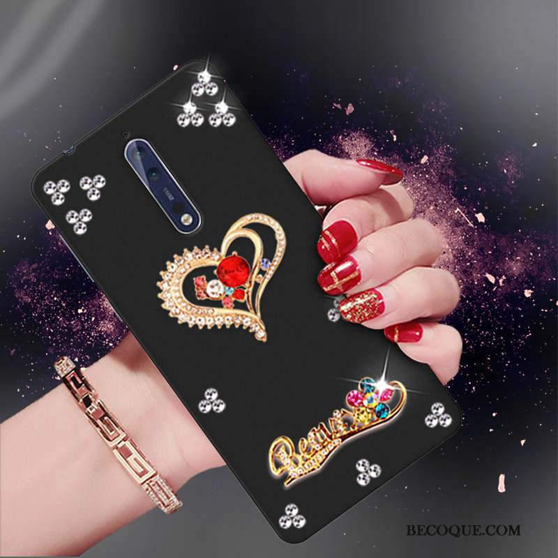 Nokia 8 Tendance Silicone Coque De Téléphone Strass Protection Fluide Doux