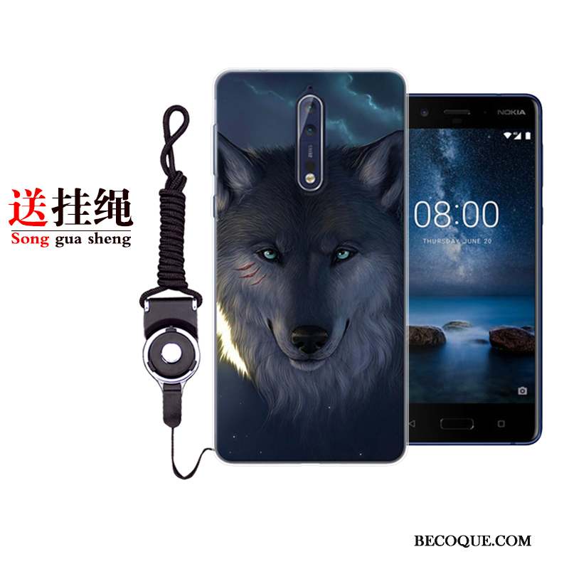 Nokia 8 Tout Compris Incassable Silicone Personnalité Coque De Téléphone Dessin Animé