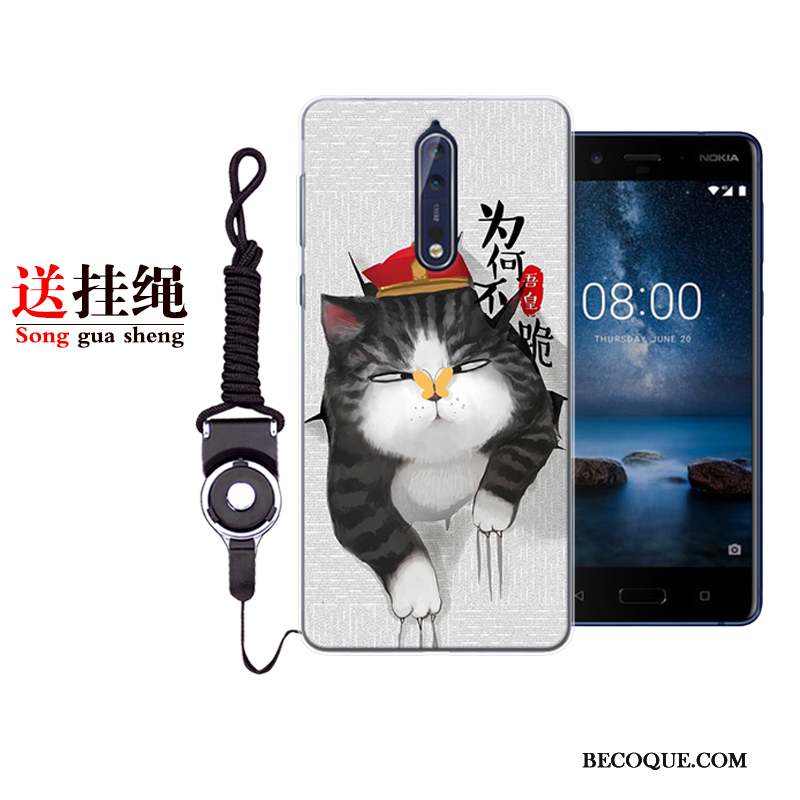 Nokia 8 Tout Compris Incassable Silicone Personnalité Coque De Téléphone Dessin Animé