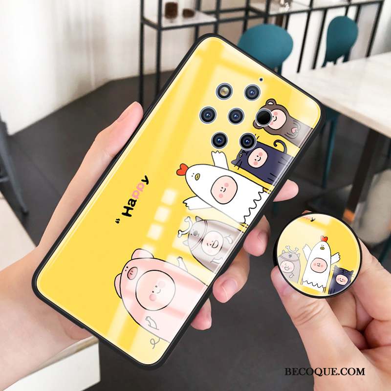 Nokia 9 Pureview Coque De Téléphone Fluide Doux Frais Jaune Charmant