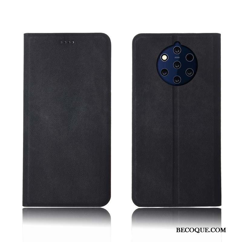 Nokia 9 Pureview Incassable Denim Coque De Téléphone Étui En Cuir Protection Clamshell