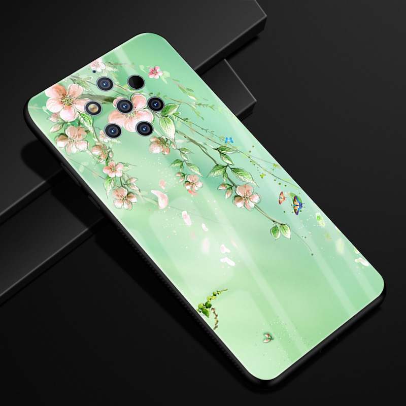 Nokia 9 Pureview Verre Incassable Créatif Vert Coque De Téléphone Étui