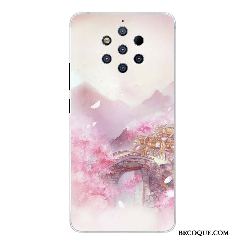 Nokia 9 Pureview Étui Protection Incassable Dessin Animé Rose Coque De Téléphone