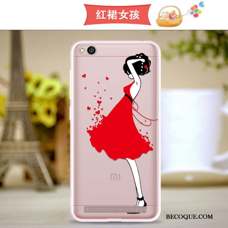 Redmi 5a Coque Rouge Incassable Légère Étui Protection Fluide Doux