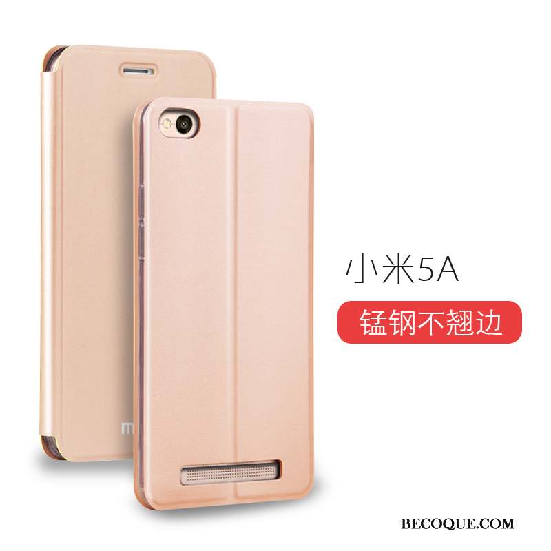 Redmi 5a Coque Étui En Cuir Protection Créatif Housse Petit Rouge