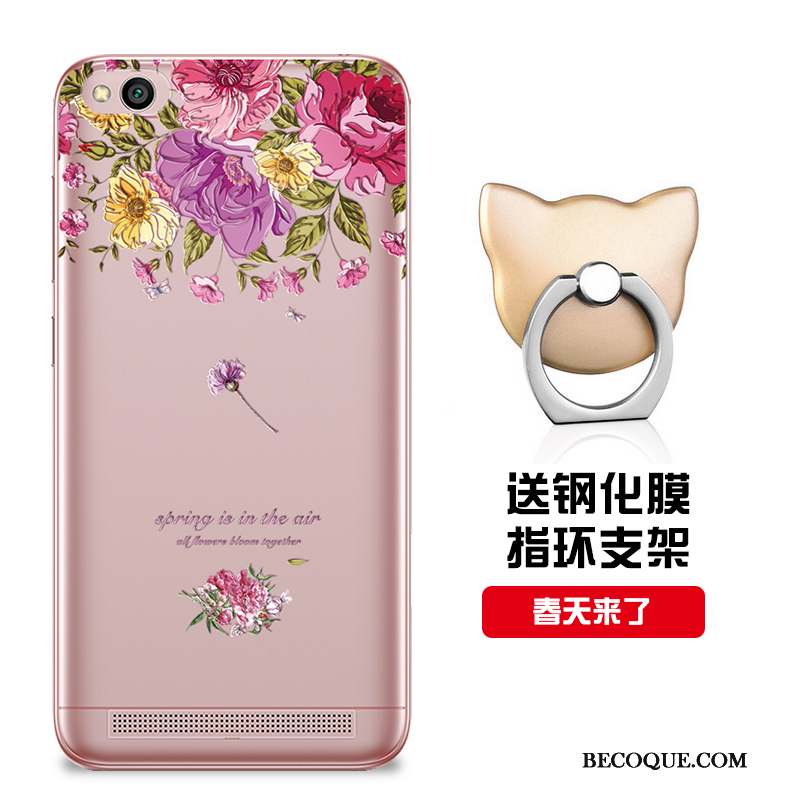 Redmi 5a Coque Étui Téléphone Portable Rose Petit Rouge Protection