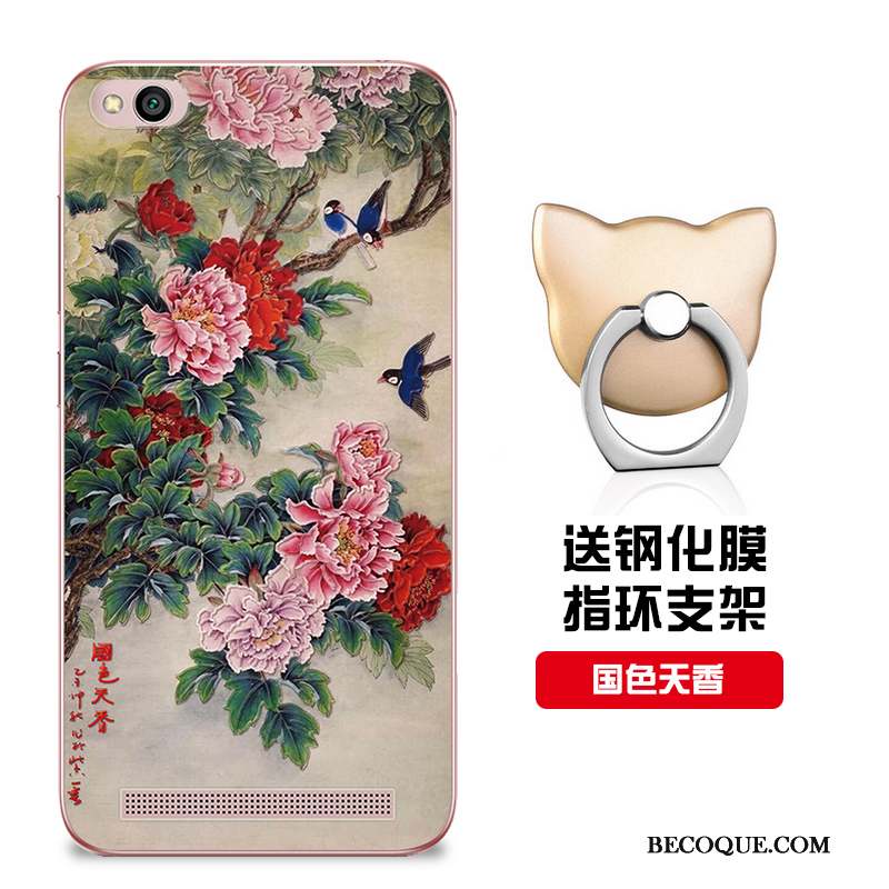 Redmi 5a Coque Étui Téléphone Portable Rose Petit Rouge Protection