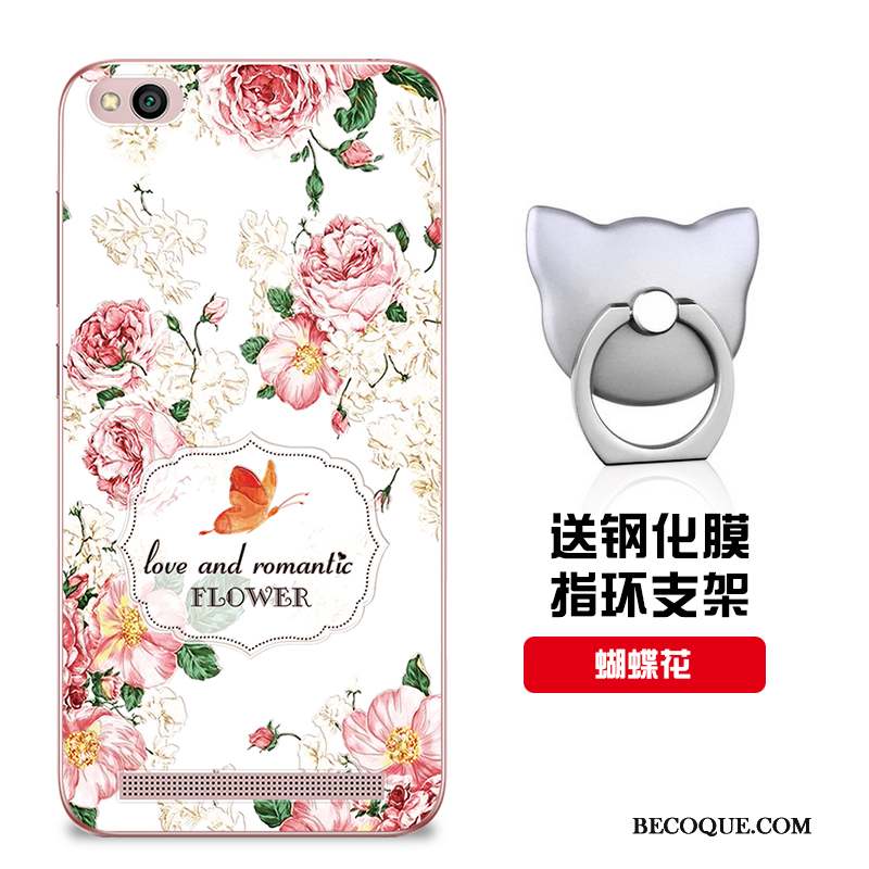Redmi 5a Coque Étui Téléphone Portable Rose Petit Rouge Protection