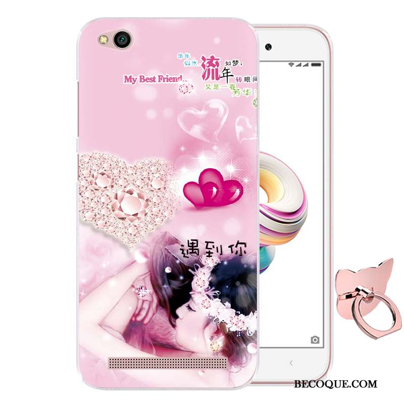 Redmi 5a Peinture Rose Silicone Coque De Téléphone Dessin Animé Protection