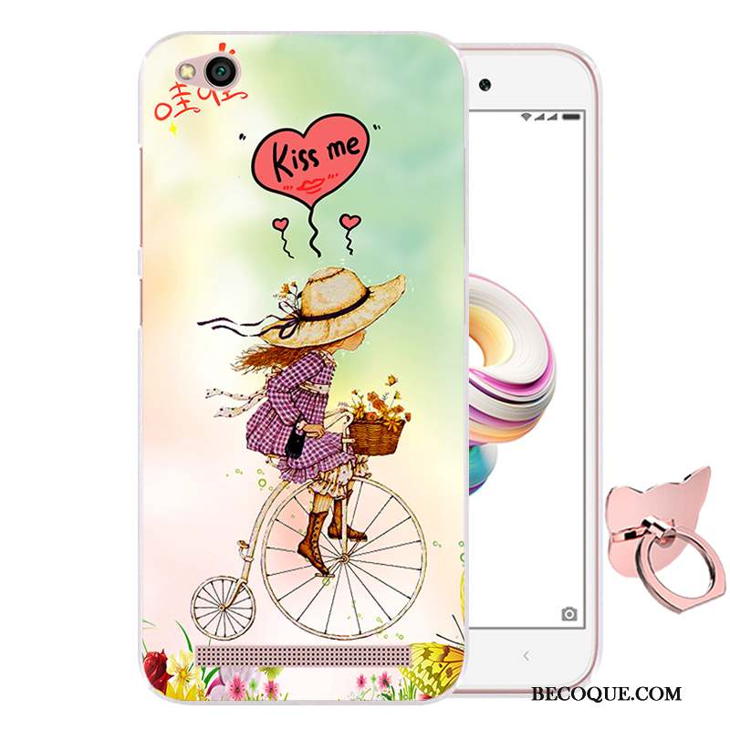 Redmi 5a Peinture Rose Silicone Coque De Téléphone Dessin Animé Protection