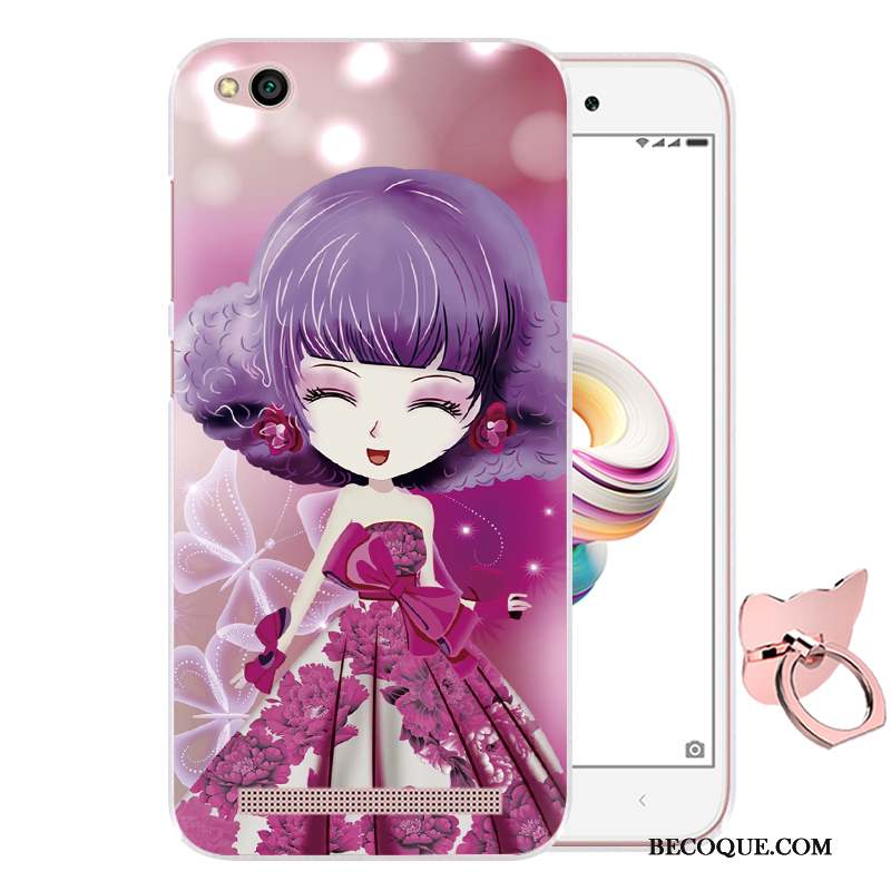 Redmi 5a Peinture Rose Silicone Coque De Téléphone Dessin Animé Protection