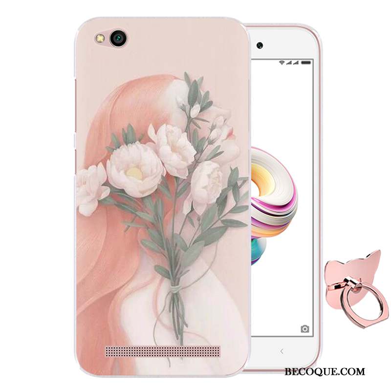 Redmi 5a Peinture Rose Silicone Coque De Téléphone Dessin Animé Protection