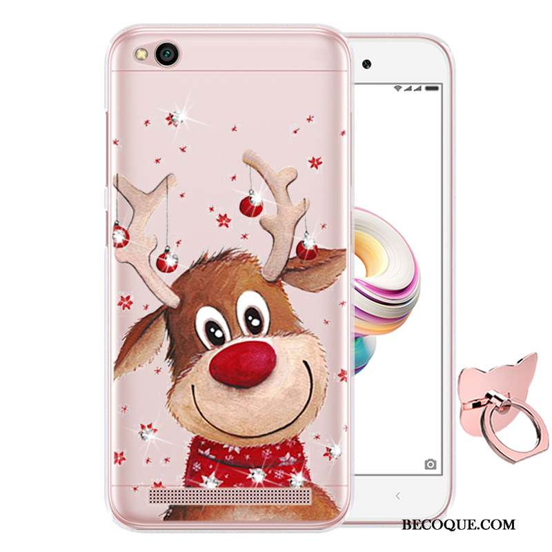 Redmi 5a Peinture Rose Silicone Coque De Téléphone Dessin Animé Protection