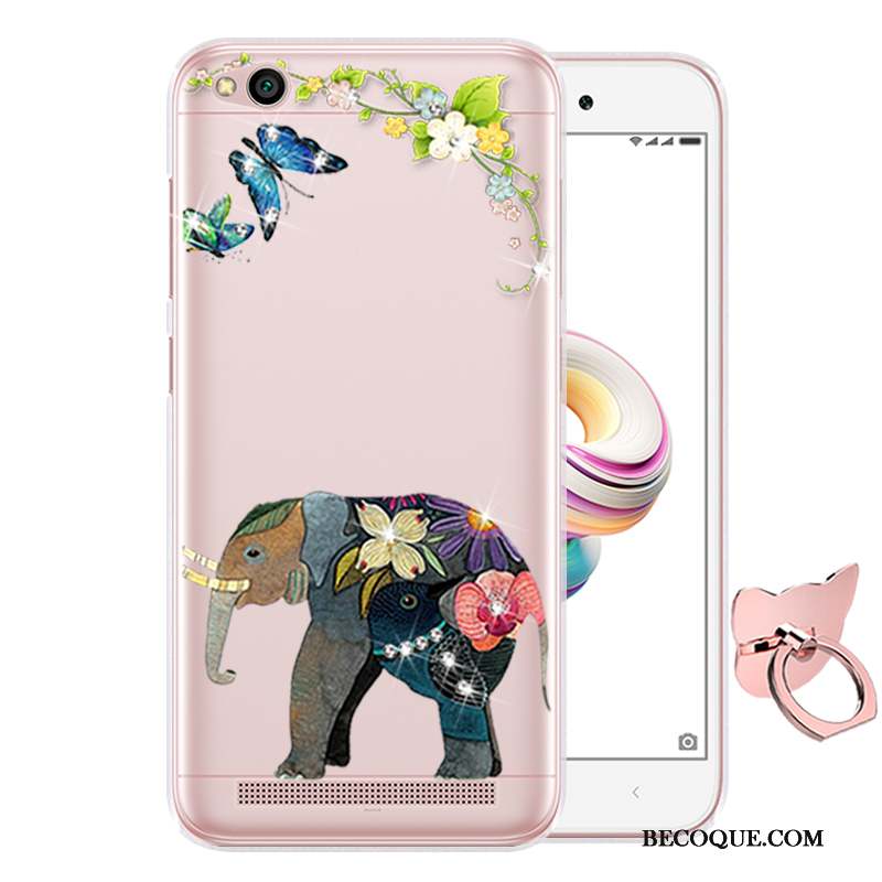 Redmi 5a Peinture Rose Silicone Coque De Téléphone Dessin Animé Protection