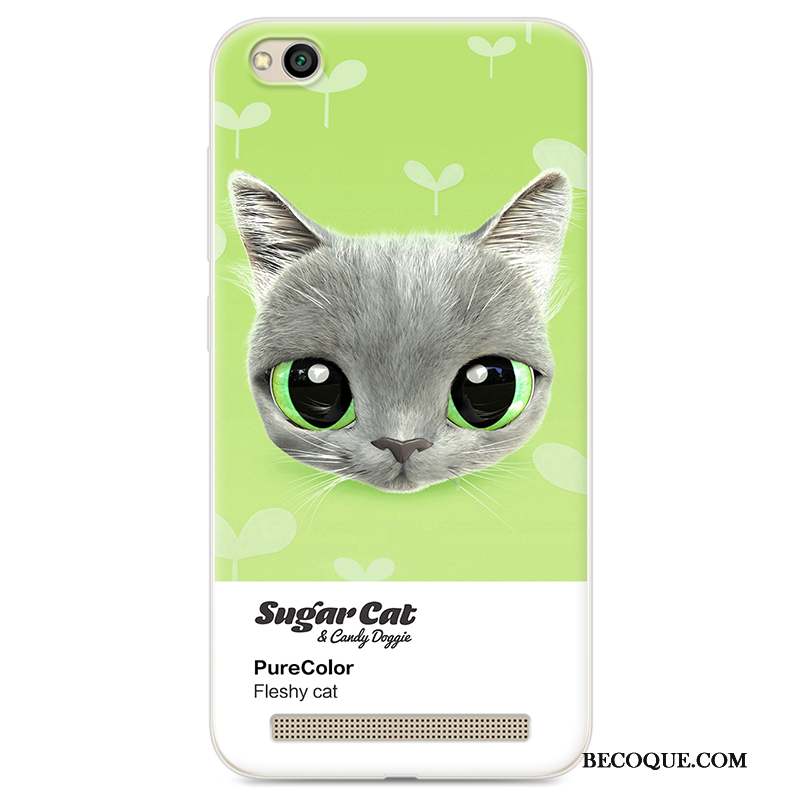 Redmi 5a Protection Étui Chat Coque De Téléphone Bleu Clair Fluide Doux