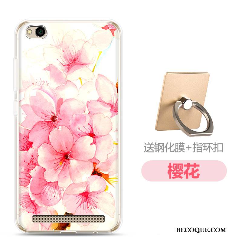 Redmi 5a Rouge Téléphone Portable Dessin Animé Étui Rose Coque De Téléphone