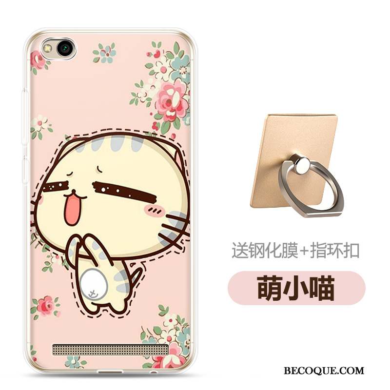 Redmi 5a Rouge Téléphone Portable Dessin Animé Étui Rose Coque De Téléphone