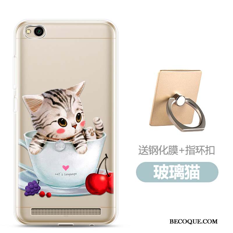 Redmi 5a Rouge Téléphone Portable Dessin Animé Étui Rose Coque De Téléphone