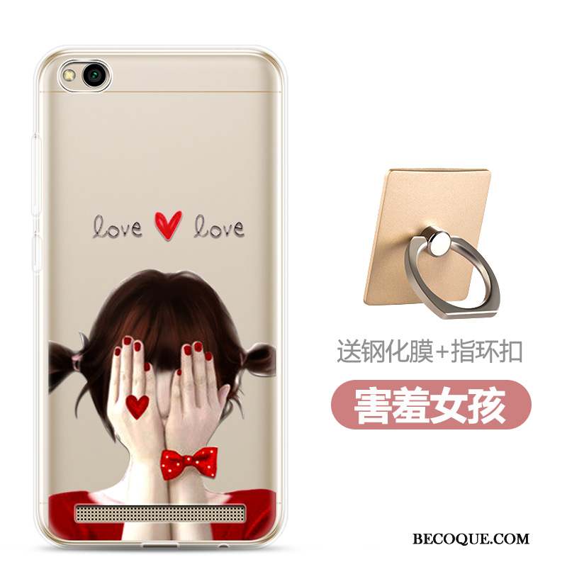 Redmi 5a Rouge Téléphone Portable Dessin Animé Étui Rose Coque De Téléphone