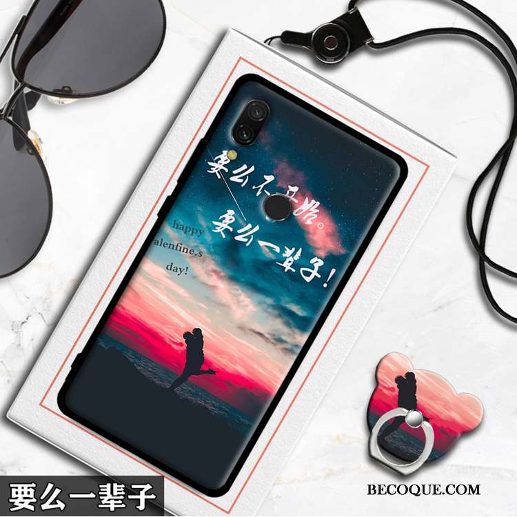 Redmi 7 Coque De Téléphone Blanc Rouge Incassable Silicone Protection
