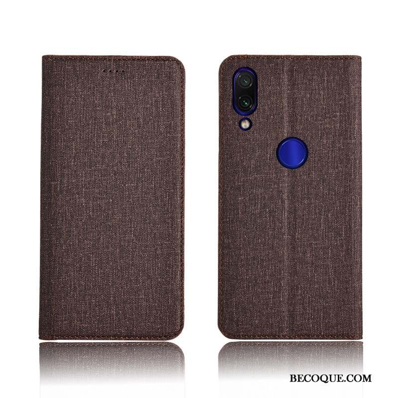 Redmi 7 Coque De Téléphone Rouge Lin Petit Incassable Nouveau