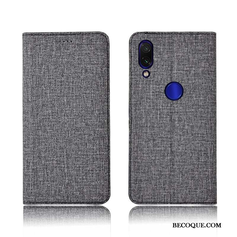 Redmi 7 Coque De Téléphone Rouge Lin Petit Incassable Nouveau