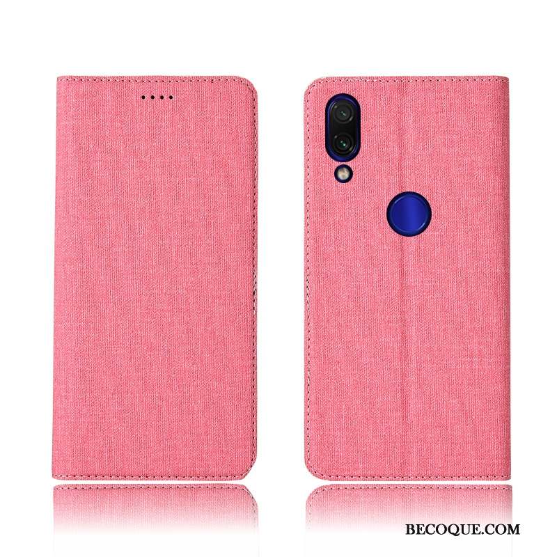 Redmi 7 Coque De Téléphone Rouge Lin Petit Incassable Nouveau