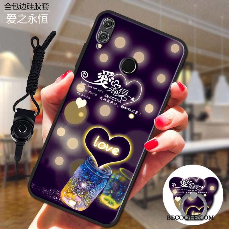 Redmi 7 Coque Fluide Doux Tempérer Rouge Violet Étui Membrane