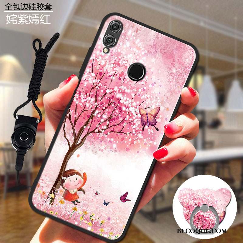 Redmi 7 Coque Fluide Doux Tempérer Rouge Violet Étui Membrane