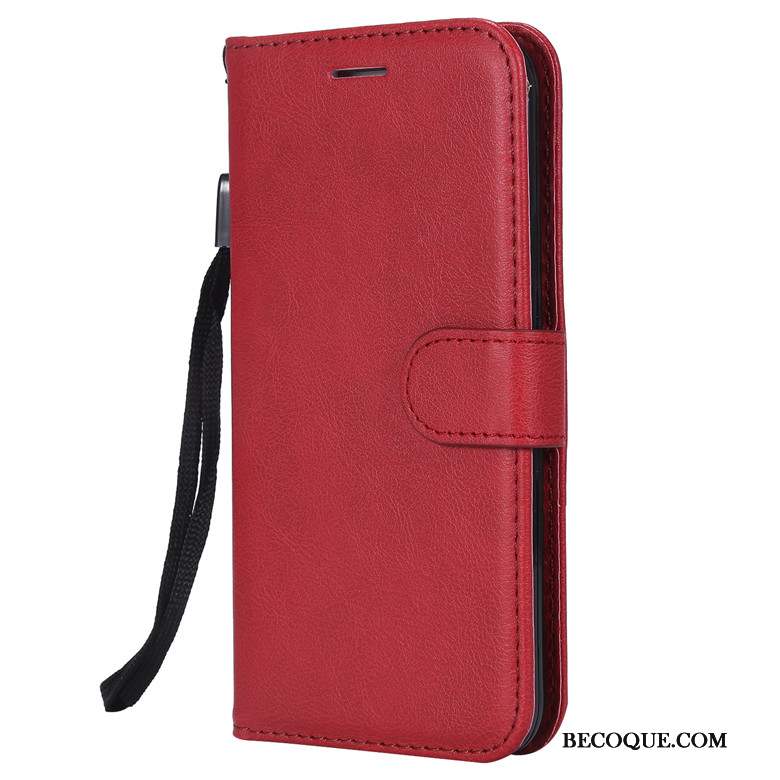 Redmi 7 Couleur Unie Housse Étui En Cuir Coque De Téléphone Fluide Doux Protection