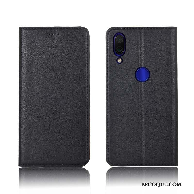 Redmi 7 Nouveau Coque De Téléphone Cuir Véritable Clamshell Étui Silicone