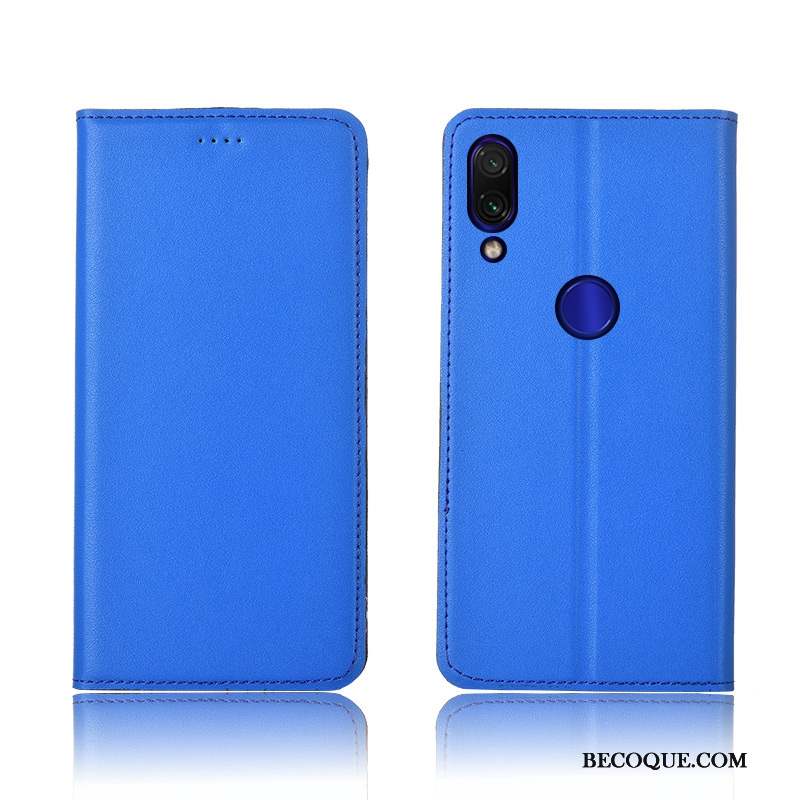 Redmi 7 Nouveau Coque De Téléphone Cuir Véritable Clamshell Étui Silicone