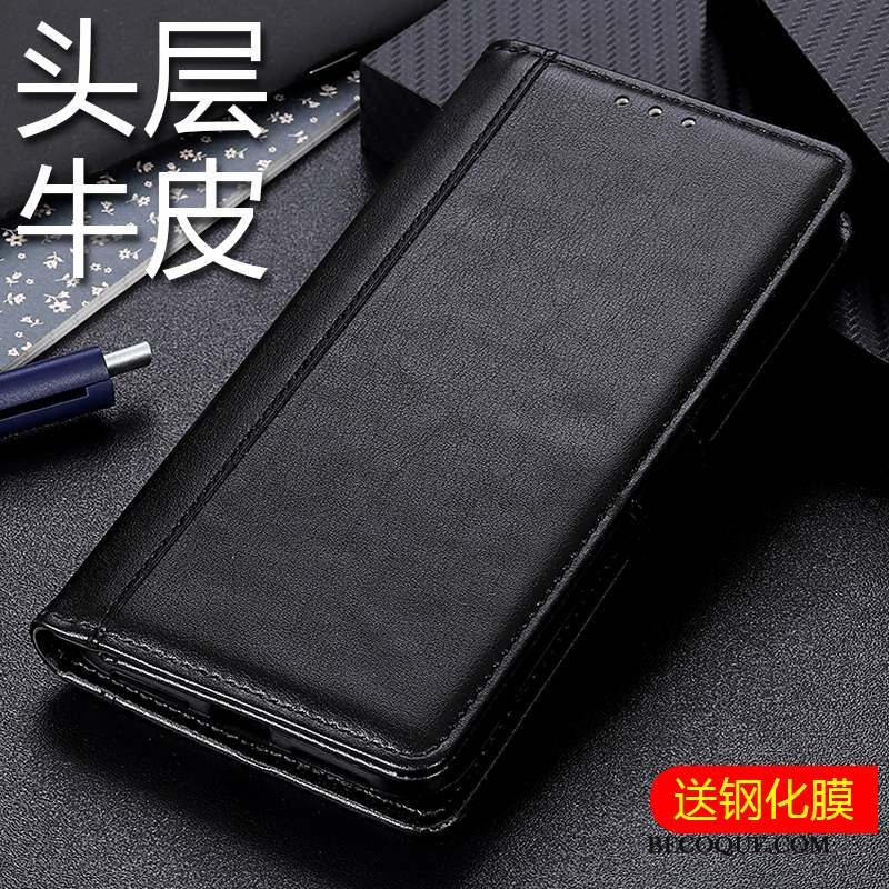 Redmi 7a Clamshell Rouge Protection Étui Étui En Cuir Coque De Téléphone