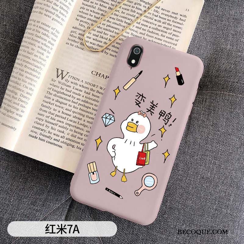 Redmi 7a Coque Créatif Bleu Dessin Animé Étui Très Mince Protection