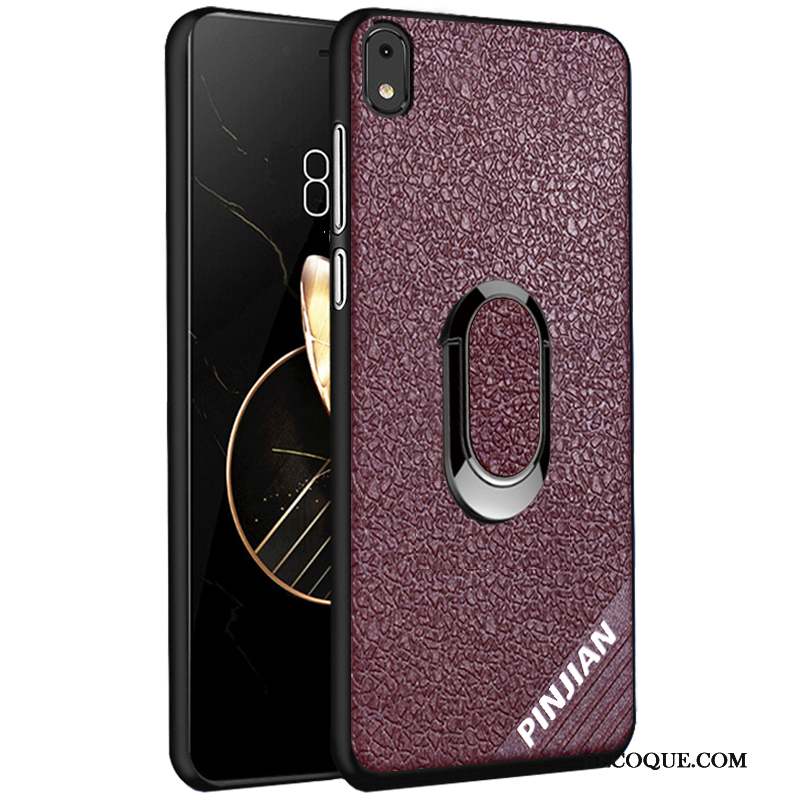 Redmi 7a Coque Petit Délavé En Daim Protection Antidérapant Similicuir Modèle Fleurie