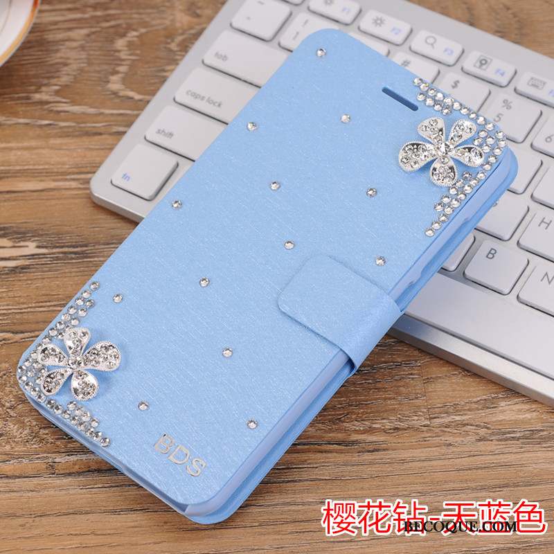 Redmi 7a Coque Protection Créatif Tout Compris Strass Bleu Clamshell